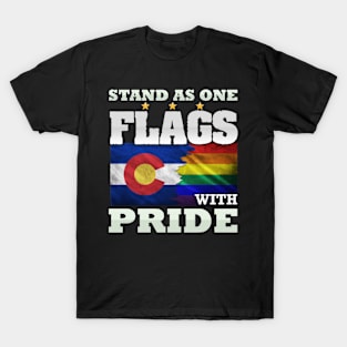 LGBT and Colorado state flag design T-Shirt